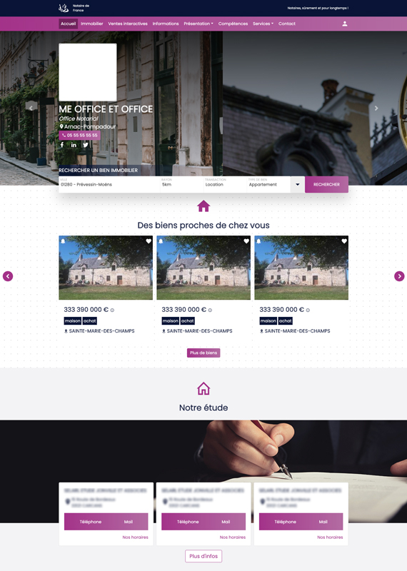 visuel maquette template website